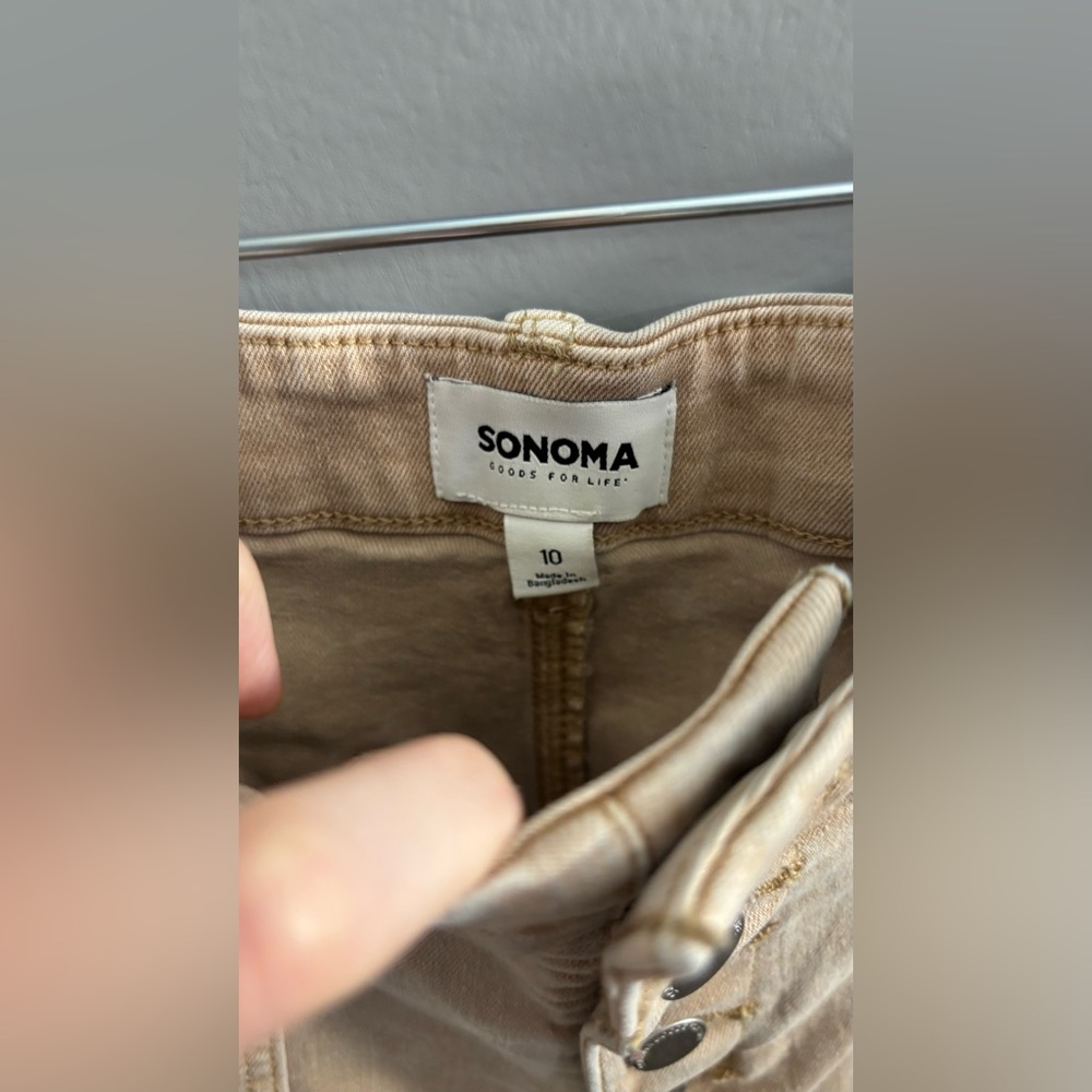 Sonoma Beige Casual Pants - Picture 2 of 3